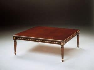 Art. 261/Q, Classic small table in carved wood, for living room