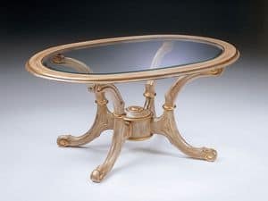 Art. 269/B, Classic small table in carved wood, for office
