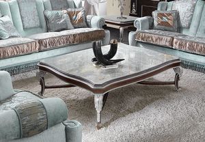 ART. 2948, Rectangular coffee table with marble top