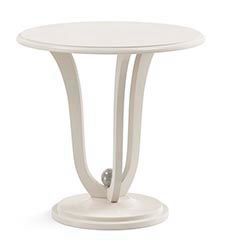 Art. 3024, Side table in lacquered white wood