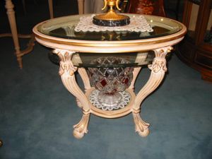 Art.709, Side table with round glass top