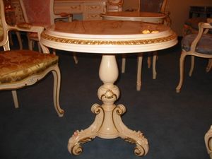 Art.711, Carved side table, marble top