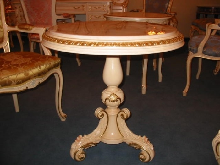Art.711, Carved side table, marble top