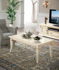 Art. 71BO51, Rectangular wooden coffee table, classic style