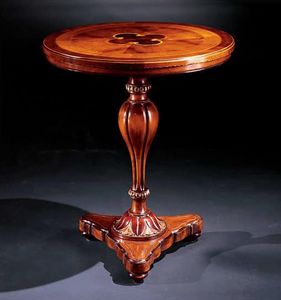 Complements side table 773, Luxury classic side table in carved wood