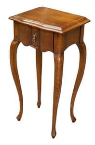 Gabriele FA.0140, Wooden table with one drawer, luxury classic style