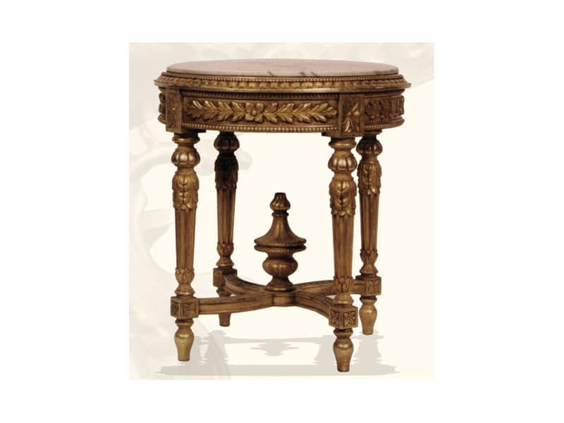 Guéridon art. 305, Guéridon made of wood with top in marble, Louis XVI Style