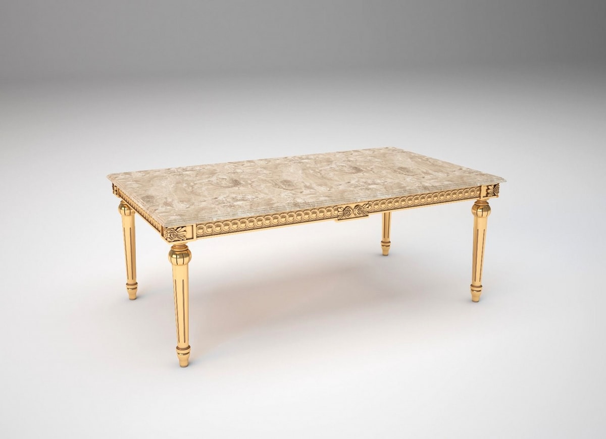 Margot coffee table, Luxurious carved coffee tables