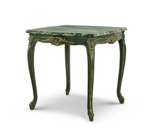 Side table 4715, Side table with Verde Lapponia marble top