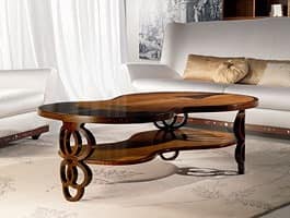 TL36 Pois small table, Classic coffee table, bass fiddle shaped, for Living room