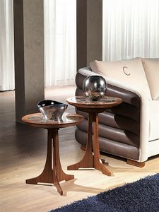 TL50 - TL51 Desyo small table, Coffee tables with round top in classic style
