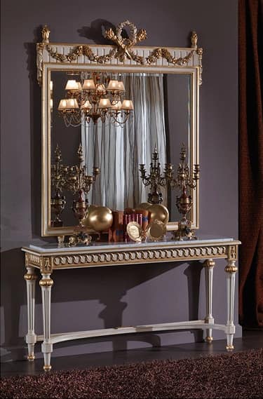 3425 CONSOLE, Console with marble top, in Louis XVI style