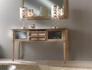Art. H640 CONSOLE, Console in solid wood, in classic luxury, for entrances