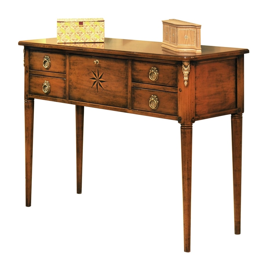 Belfort VS.5036, Directoire console table with four drawers and opening top