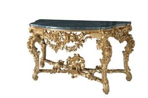 CONSOLE ART. CL 0002, Console carved in Baroque style, for luxury hotels