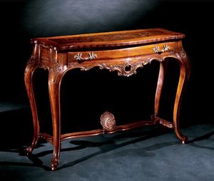 Console console 714, Luxury classic console in carved wood