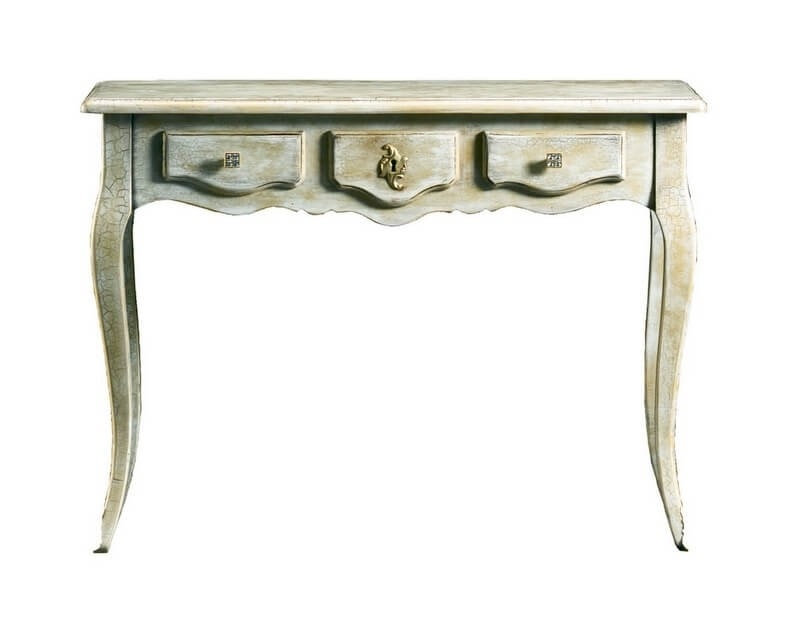 Matilde FA.0027, Console in Louis XV style with a central drawer, decorated in gold, for hotels