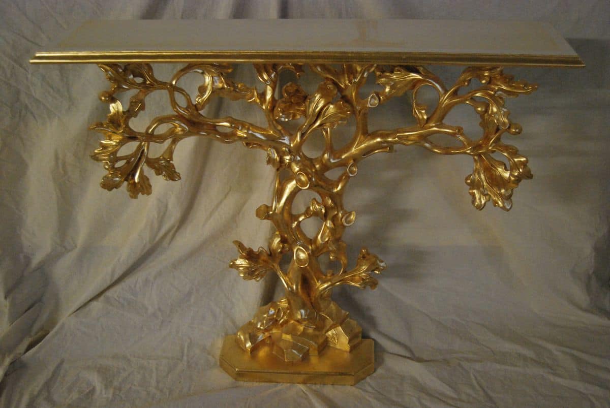 TREE CONSOLE ART. CL0062, Tree-shaped Console, hand-carved, gilded