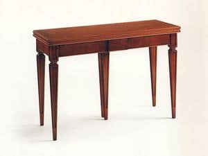 Wilburn, Wooden extendable console, walnut veneered