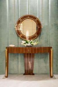 YVETTE CONSOLLE, Veneered console table, for environments in classic style