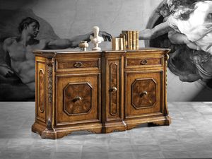 Art. 811/B sideboard, Walnut sideboard, with extractable element with bar function