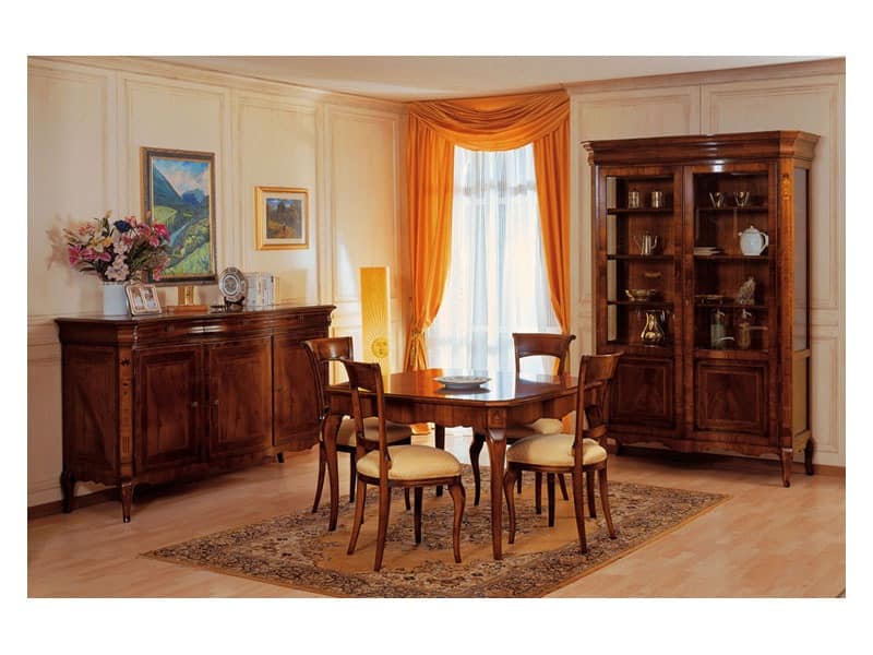 Art. 903 sideboard '800 Francese, Inlayed sideboard, luxury, for dining room