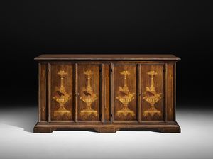 Art. C3 sideboard, Sideboard with inlaid pilasters, classic style