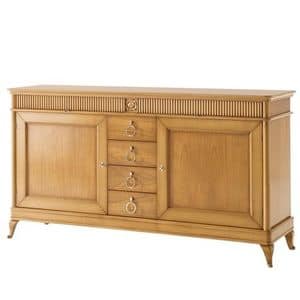 Art. CA115, Traditional sideboard, in wood, for dining room