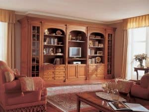 Boiserie Delfi, Boiserie with wooden sideboard, classic style