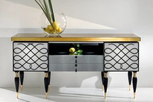 Capri CP188, Sideboard with drawers upholstered in leather