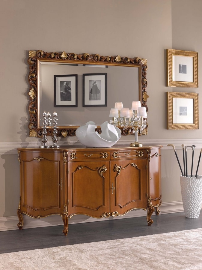 Chippendale sideboard 4 doors, Traditional style sideboard