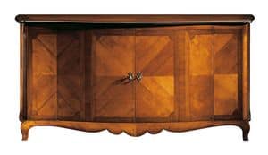 De Pisis RA.0647, Cupboard in walnut and cherry, decorated in herringbone pattern