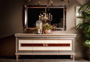 Dolce Vita sideboard 4 doors, Sideboard with four doors with precious decorations