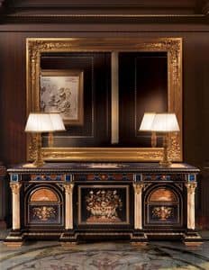F950, Sideboard in hand-carved wood, classic style