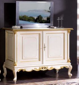 Regency sideboard 2 doors lacquered, Classic style lacquered sideboard