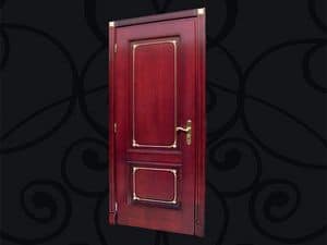 Door POR009 V Versailles, Door made of inlaid wood with gold finishings