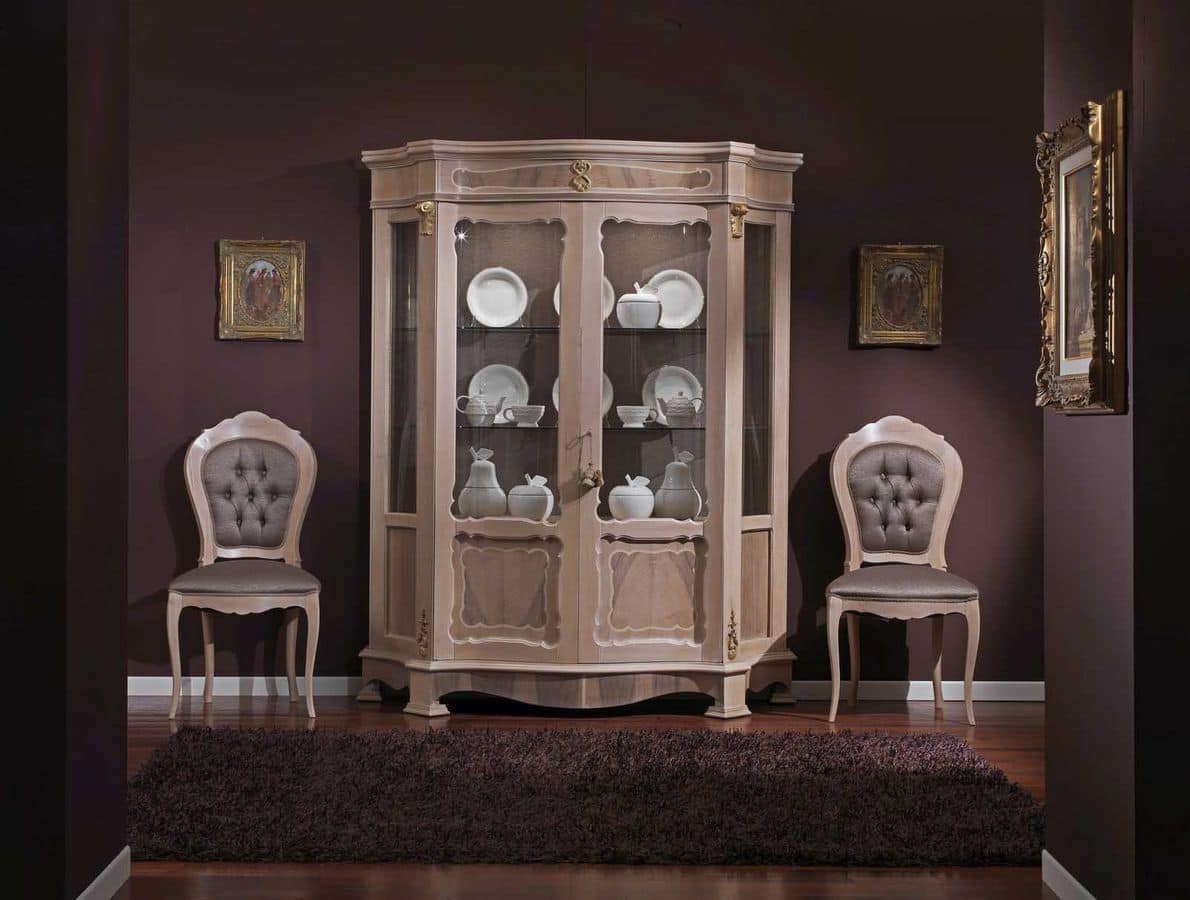 3640 VETRINA, Display cabinet with 2 doors suited for dining rooms