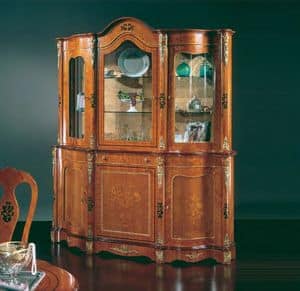 830, Classic luxury display cabinet with 3 doors, in rose wood
