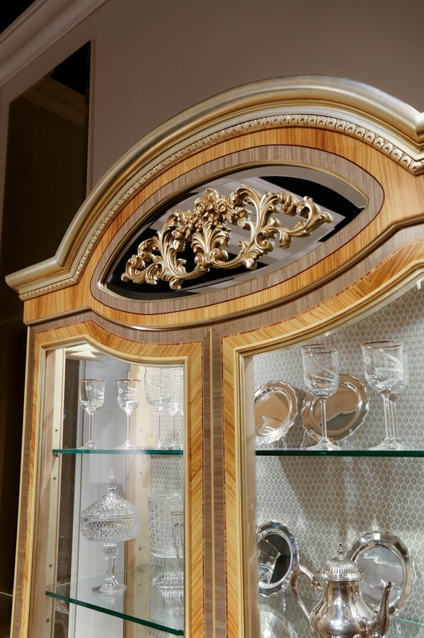 AGNES / display cabinet, Luxurious display cabinet, with inlaid details