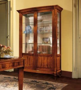 Art. 101/4, Classic Display cabinet in walnut with 2 glass doors