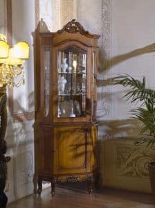 Art. 21570 Verdi, Corner display cabinet in classical style, for villas and hotels