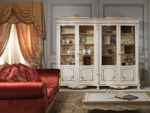 Art. 9007 vetrina showcase, Elegant luxury showcase, made in solid wood