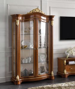 Brianza display cabinet 2 doors, Classic style showcase with two doors