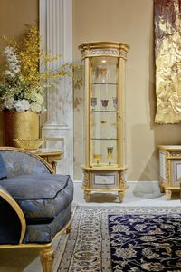 Display cabinets 1441/1442 Louis XVI style, Bright and elegant classic showcases