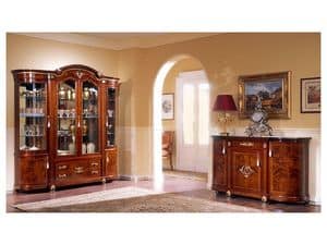 DUCALE DUCSO4PB / Display cabinet with 4 doors B, Classic style display cabinet, made of ash wood