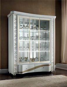 Mir display cabinet, Display cabinet with internal LED lights customizable in the colors