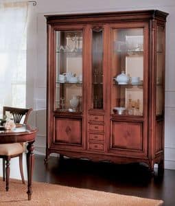 Opera display cabinet, Display cabinet in classic luxury style, for living room
