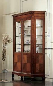 Settecento glass-case, Classic display cabinet with two doors and interior light