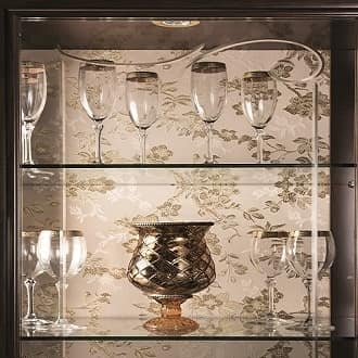 Display cabinet with bevelled glass gold leaf decorations IDFdesign