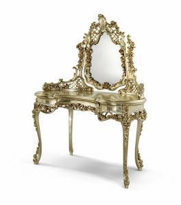 Dressing table 3725, Dressing table with carved wooden mirror
